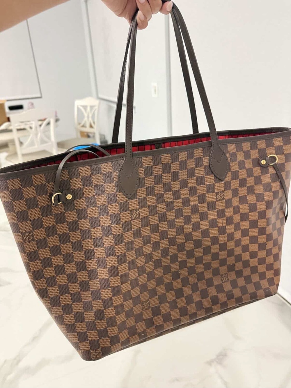 Pre-loved Louis Vuitton Neverfull GM Tote — Damier Ebene